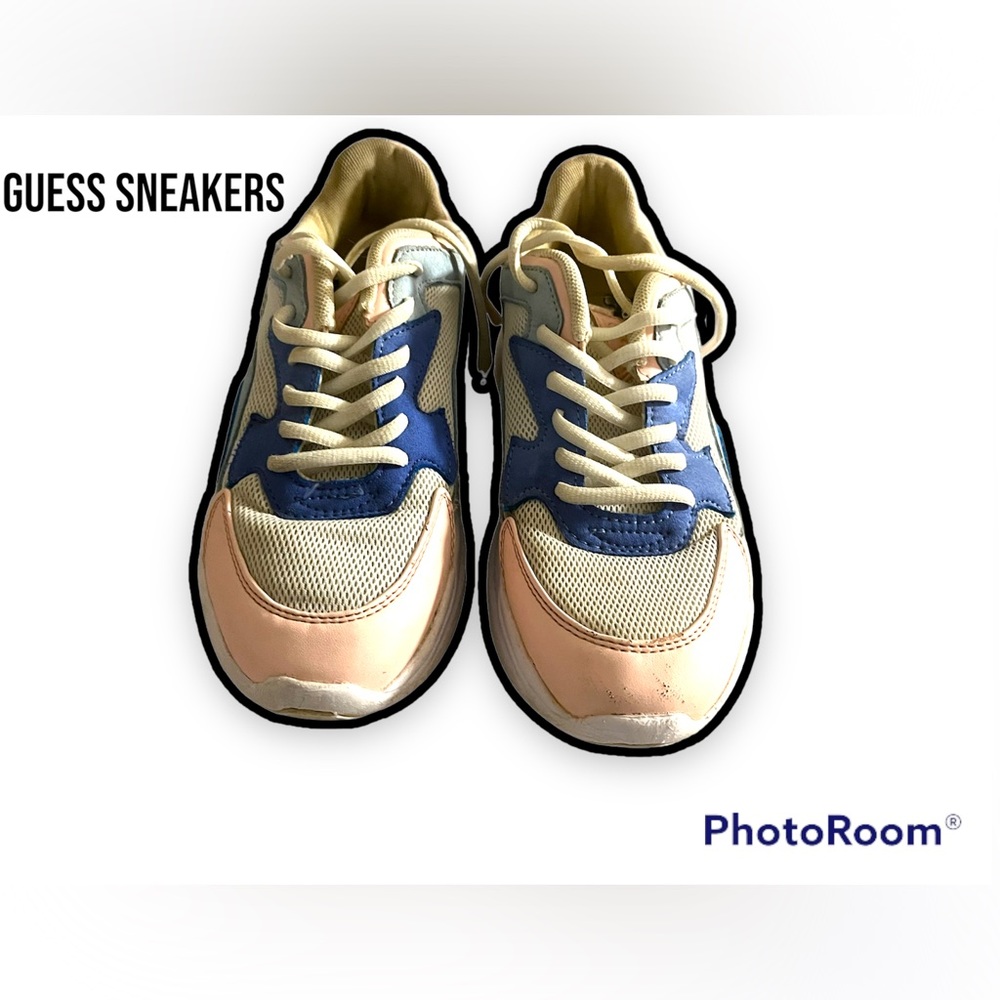 Guess Sneakers pink and blue sneakers  - Gently Loved